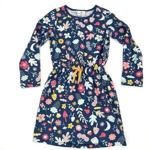 Hanna Andersson 100% Cotton Floral Cotton Dress Size 80/18-24M Baby Girls